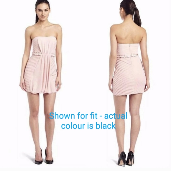 BCBGeneration Strapless Black Bubble mini Dress sz 8 - Picture 8 of 8